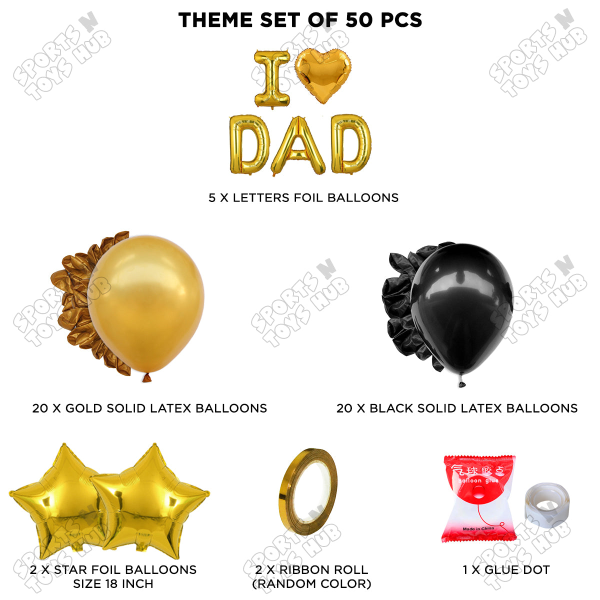 I ♡ Dad Foil Letter Garland Theme Collection