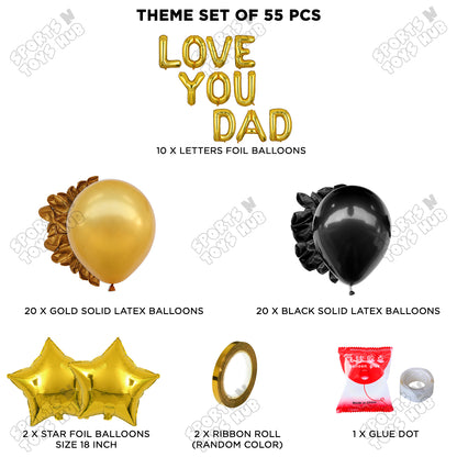 Love You Dad Foil Letter Garland Theme Collection