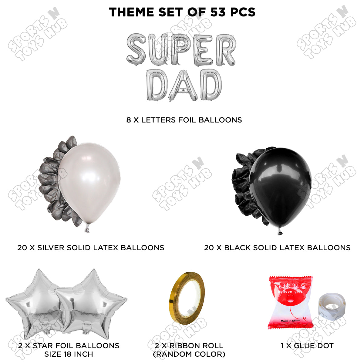 Super Dad Foil Letter Garland Theme Collection