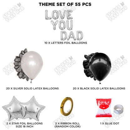 Love You Dad Foil Letter Garland Theme Collection