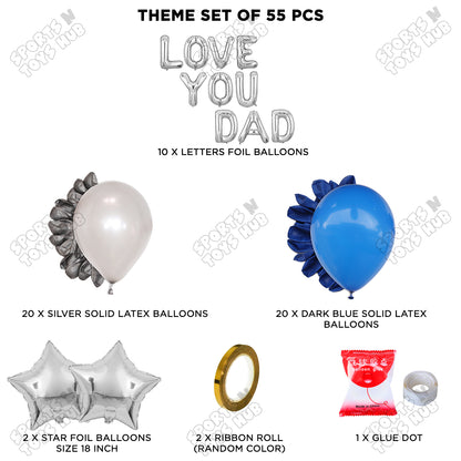 Love You Dad Foil Letter Garland Theme Collection