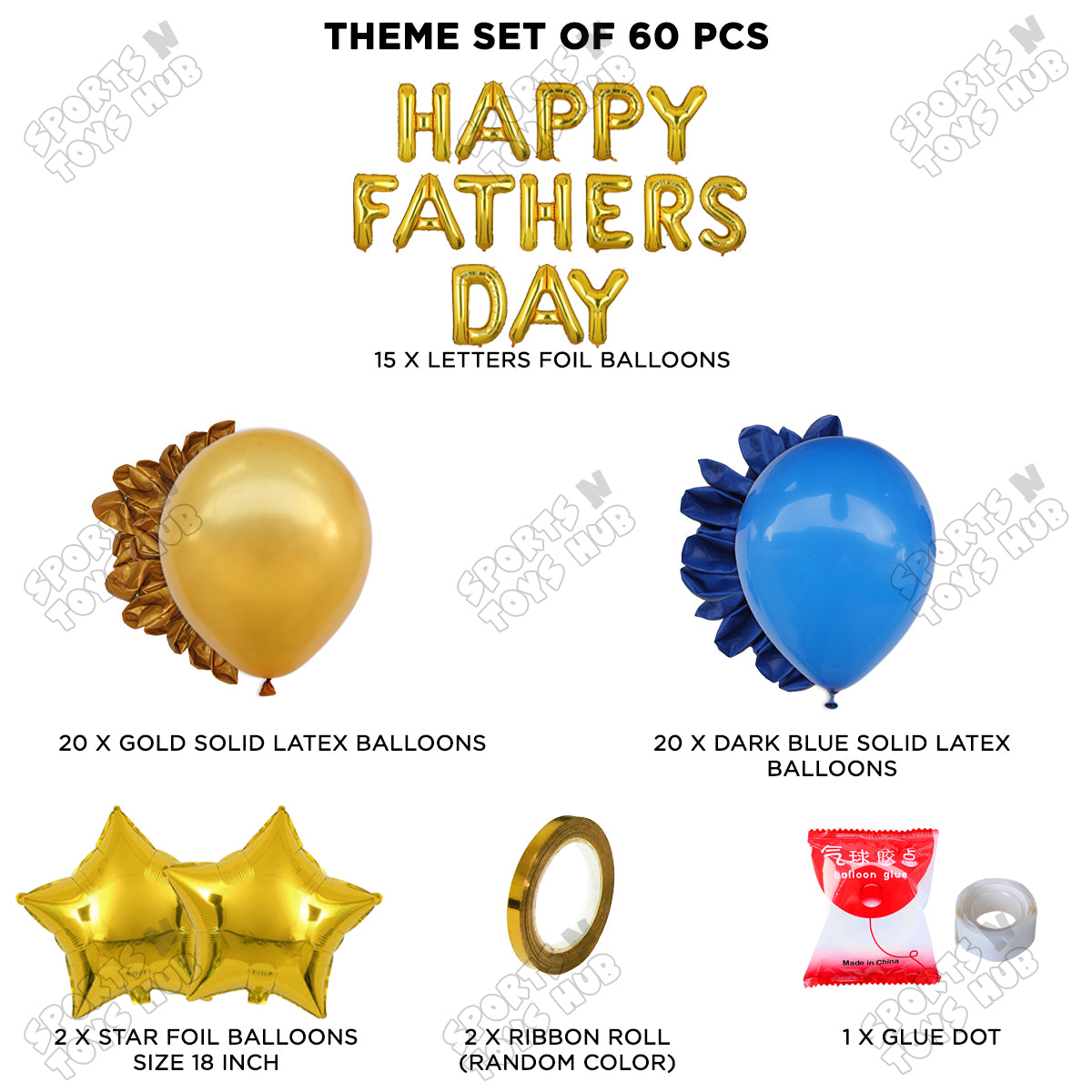 Happy Fathers Day Foil Letter Garland Theme Collection