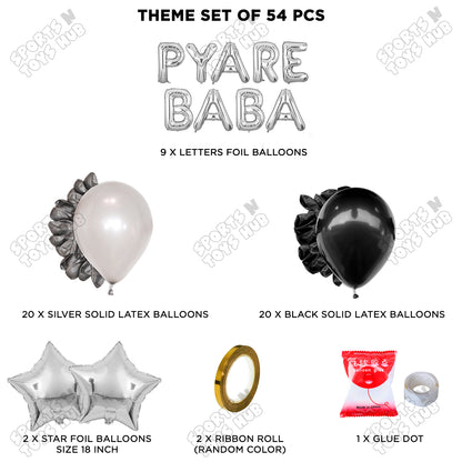 Pyare Baba Foil Letter Garland Theme Collection