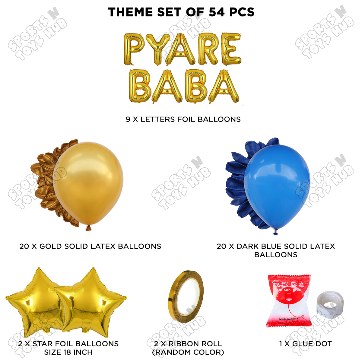 Pyare Baba Foil Letter Garland Theme Collection