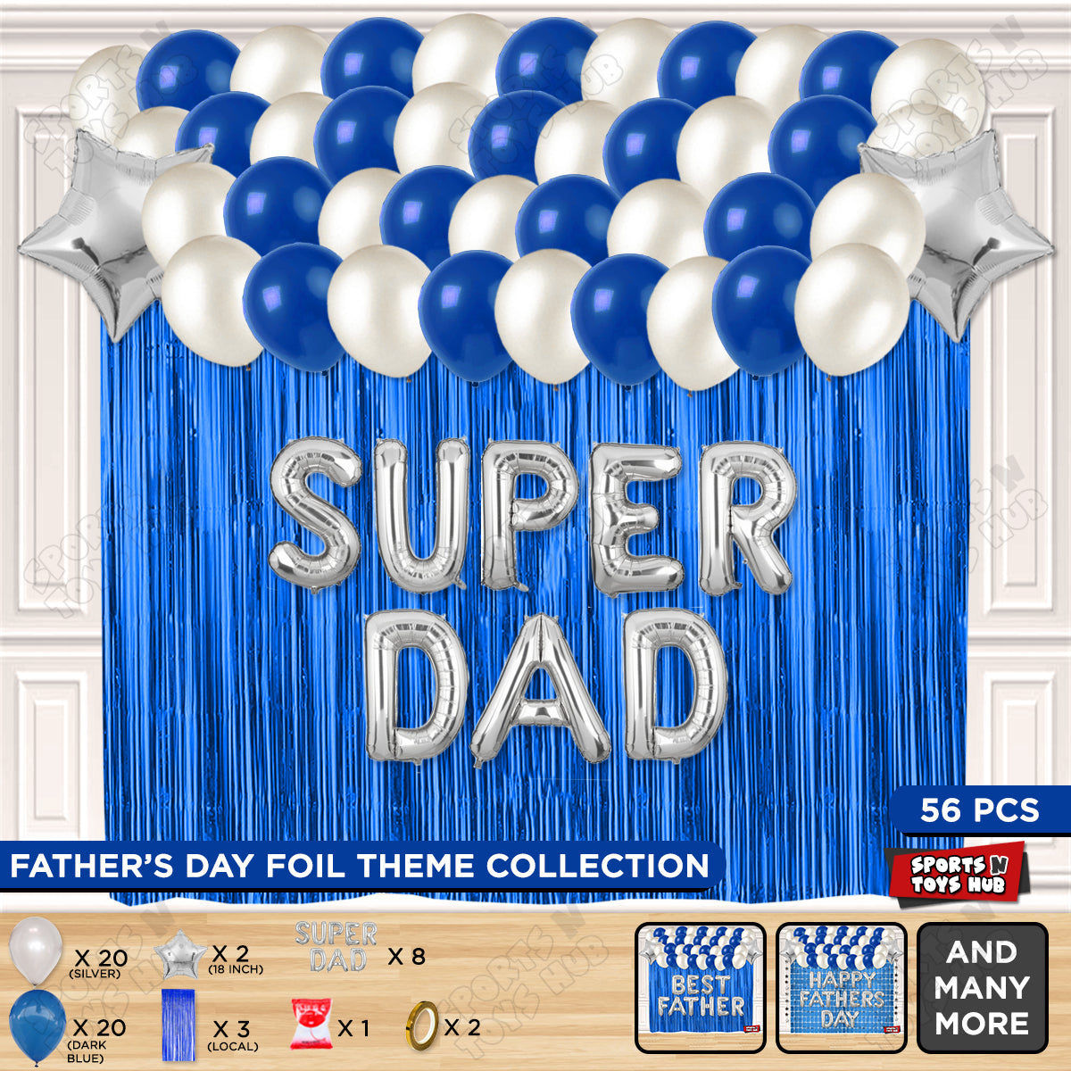 Super Dad Foil Letter Curtain Theme Collection