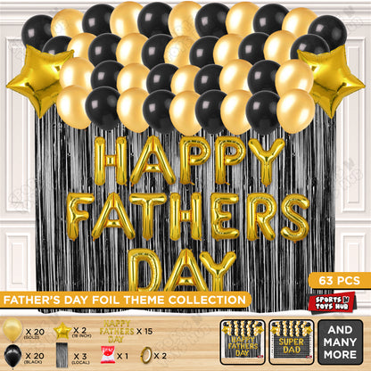 Happy Fathers Day Foil Letter Curtain Theme Collection