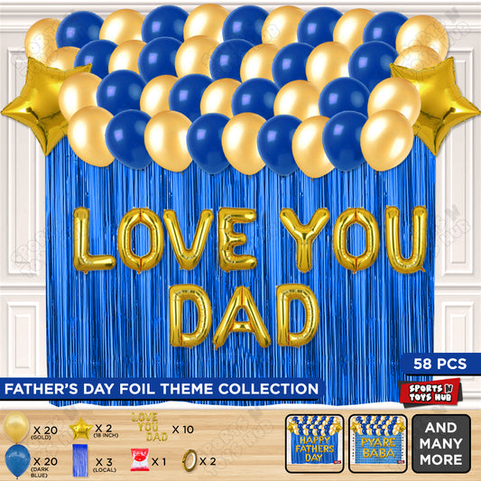 Love You Dad Foil Letter Curtain Theme Collection