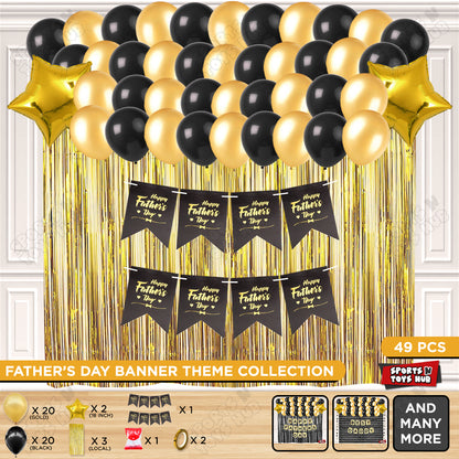 Happy Fathers Day Card Banner Theme Collection