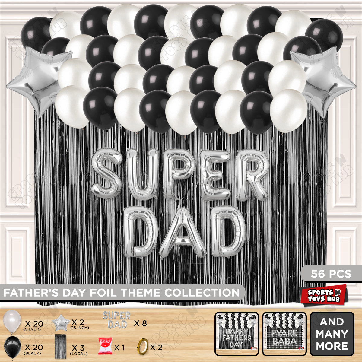 Super Dad Foil Letter Curtain Theme Collection