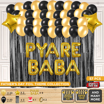Pyare Baba Foil Letter Curtain Theme Collection