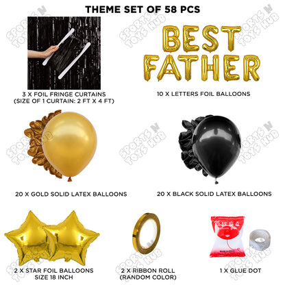 Best Father Foil Letter Curtain Theme Collection