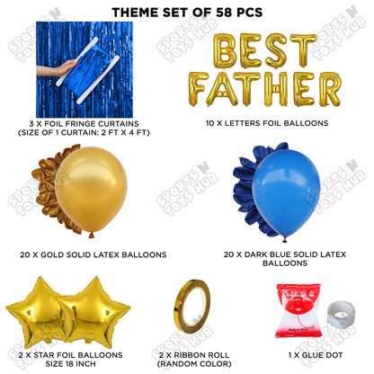 Best Father Foil Letter Curtain Theme Collection