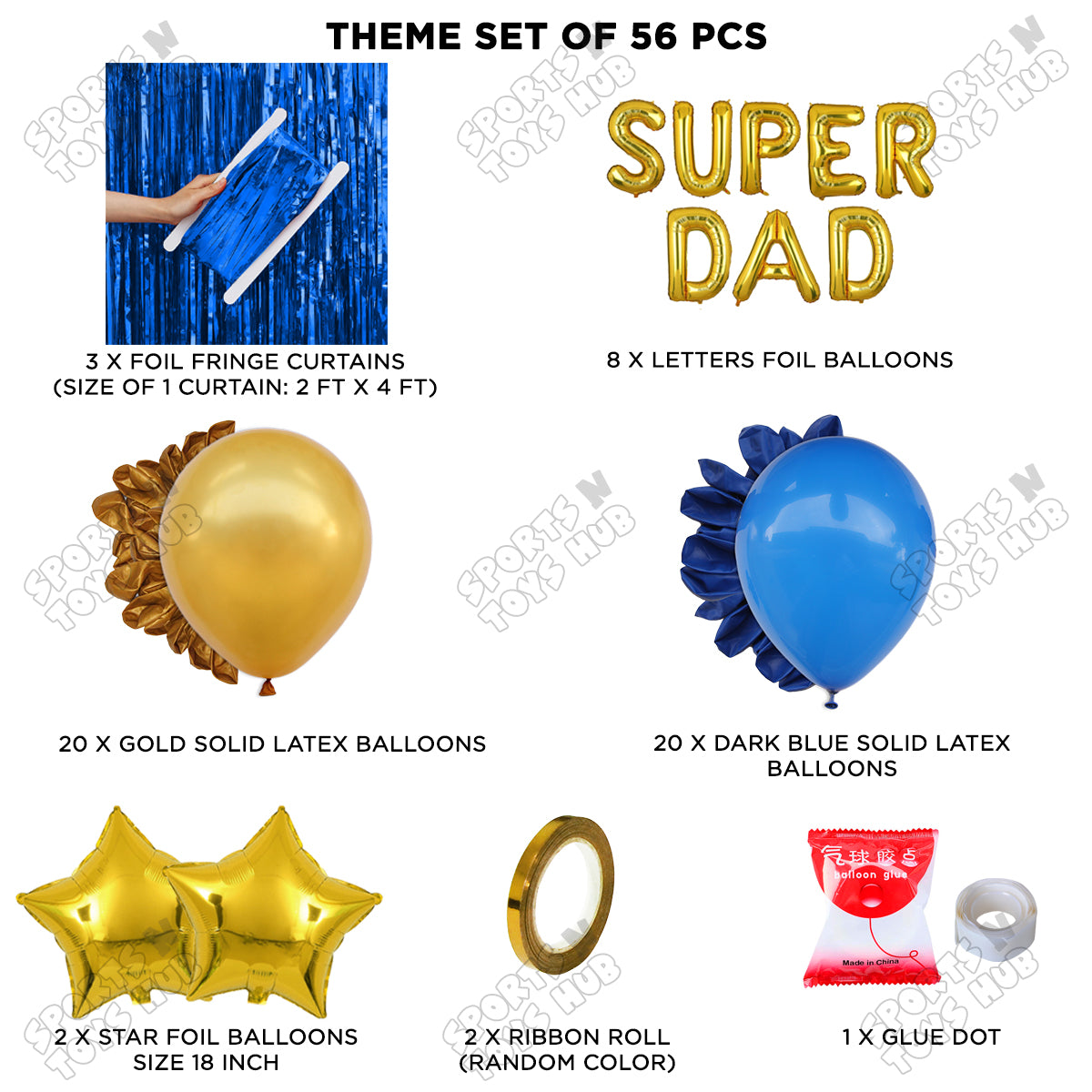 Super Dad Foil Letter Curtain Theme Collection