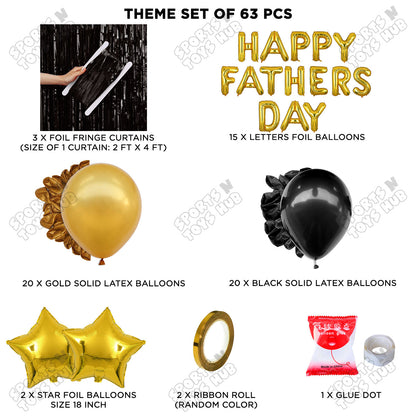 Happy Fathers Day Foil Letter Curtain Theme Collection