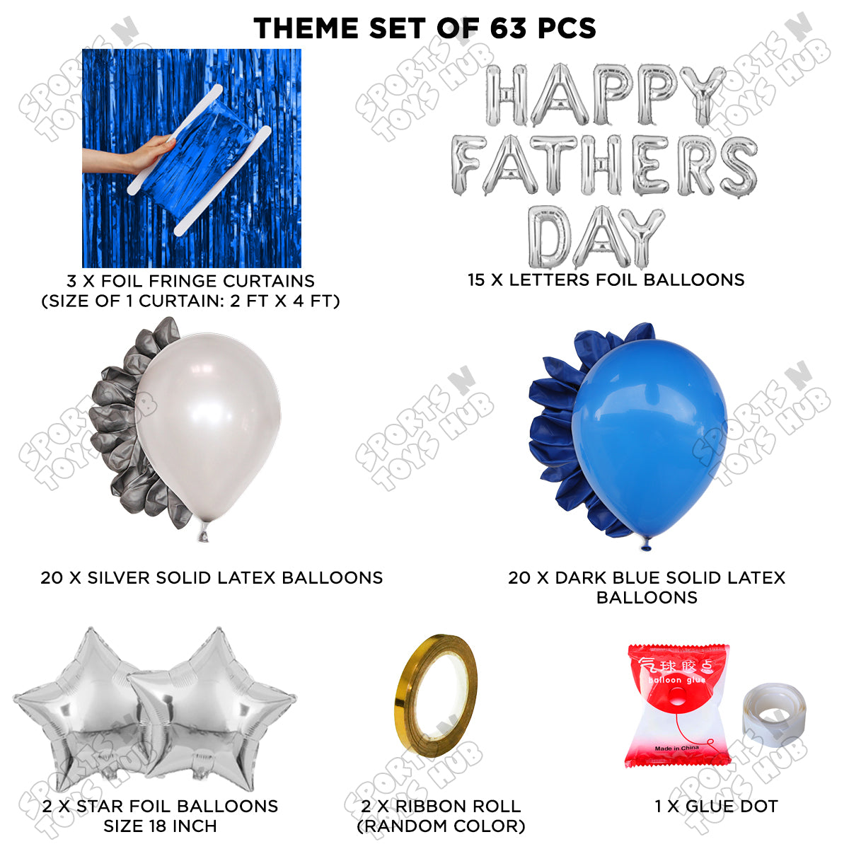 Happy Fathers Day Foil Letter Curtain Theme Collection