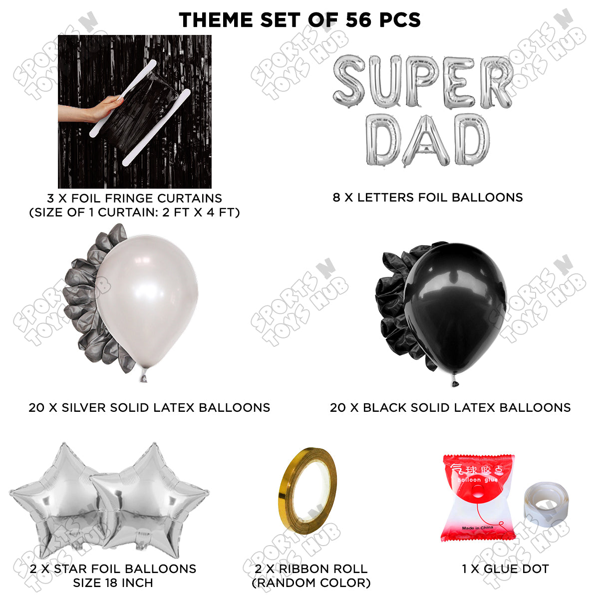 Super Dad Foil Letter Curtain Theme Collection