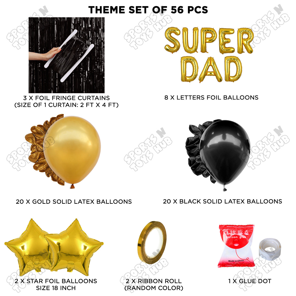 Super Dad Foil Letter Curtain Theme Collection