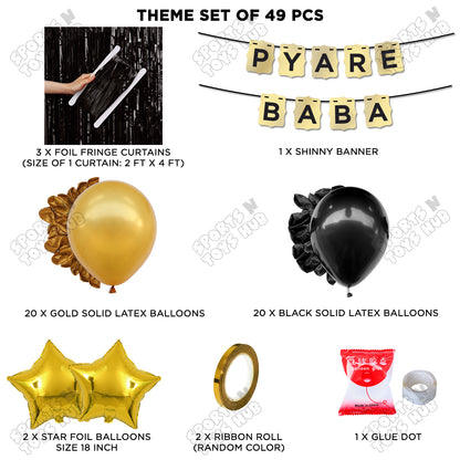 Pyare Baba Shinny Gold Card Banner Theme Collection