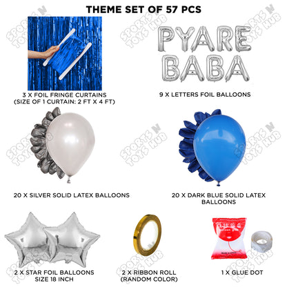 Pyare Baba Foil Letter Curtain Theme Collection