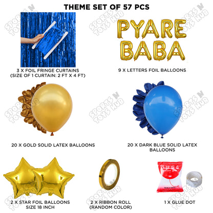 Pyare Baba Foil Letter Curtain Theme Collection