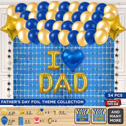 I ♡ Dad Foil Letter Rectangle Curtain Theme Collection