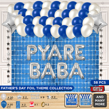 Pyare Baba Foil Letter Rectangle Curtain Theme Collection