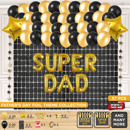 Super Dad Foil Letter Rectangle Curtain Theme Collection