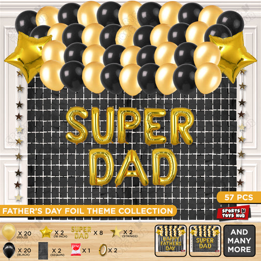 Super Dad Foil Letter Rectangle Curtain Theme Collection
