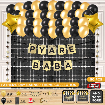 Pyare Baba Shinny Gold Card Banner Theme Collection