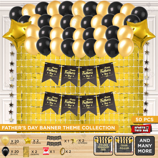 Happy Fathers Day Card Banner Theme Collection