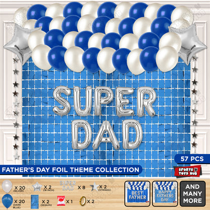 Super Dad Foil Letter Rectangle Curtain Theme Collection