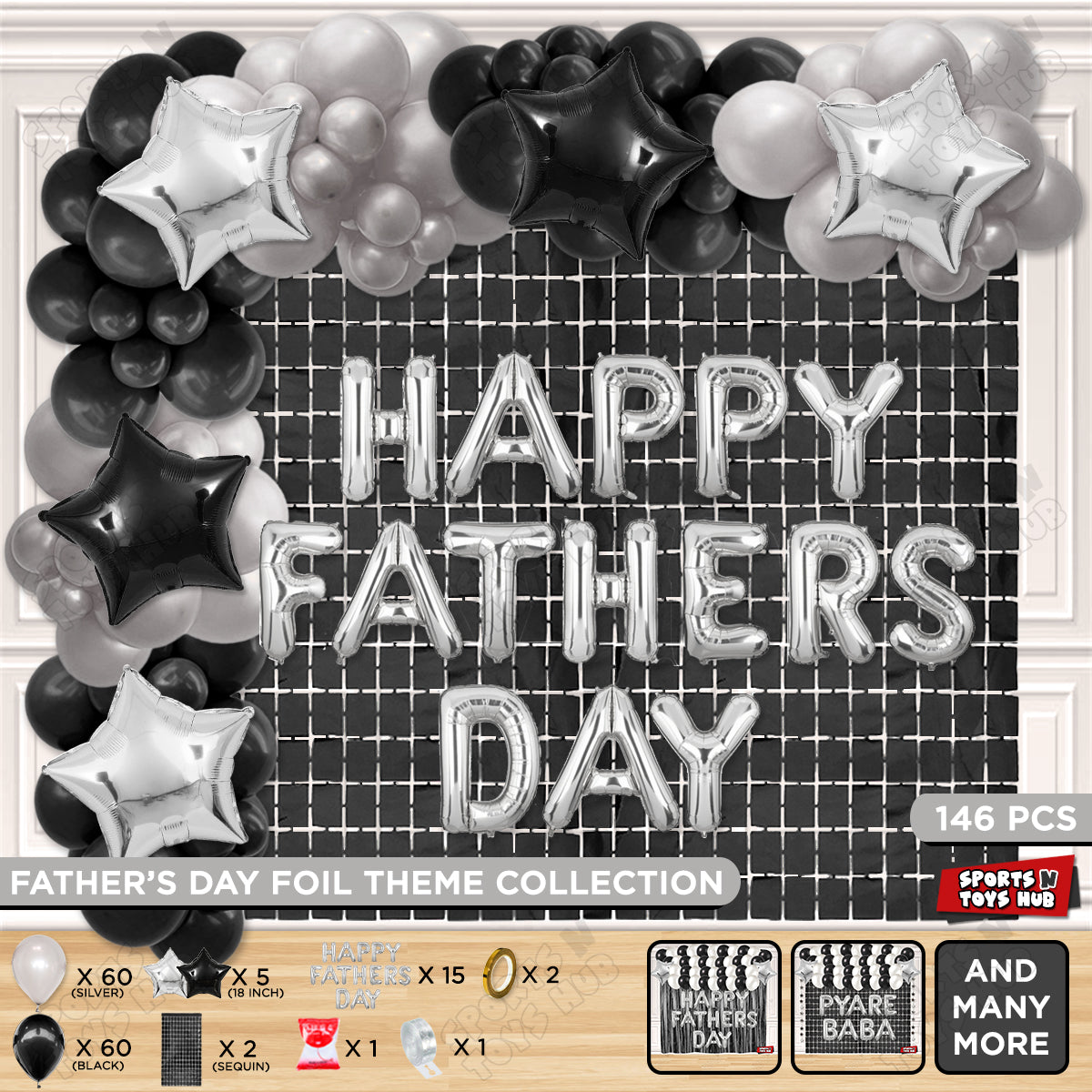 Happy Fathers Day Foil Letter Arch Theme Collection