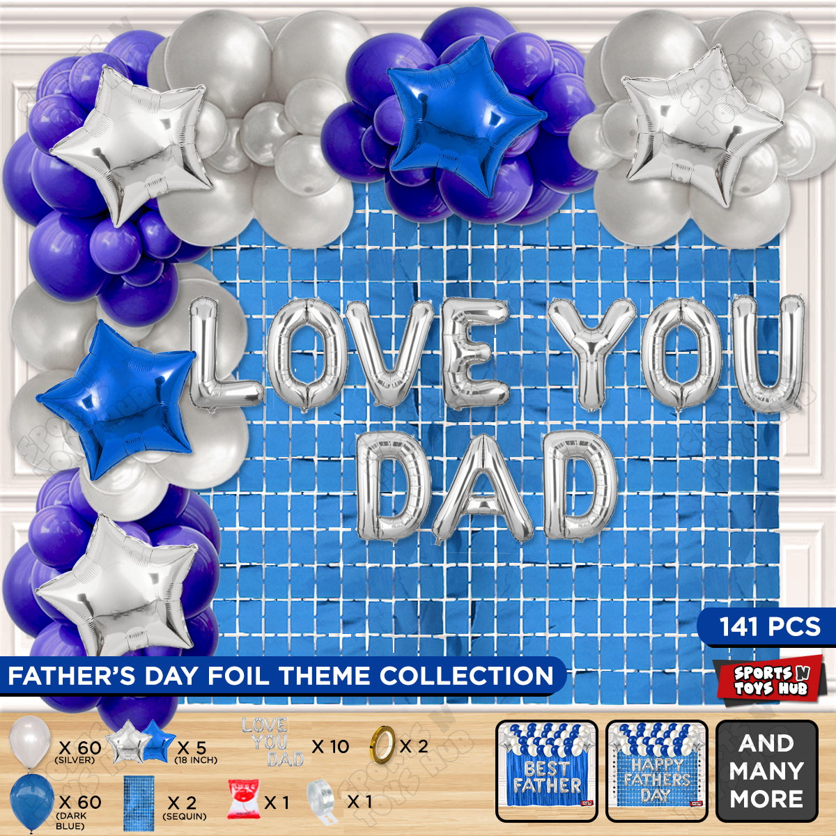 Dad Arch Love You Dad Foil Letter Arch Theme Collection – Sports n Toys Hub