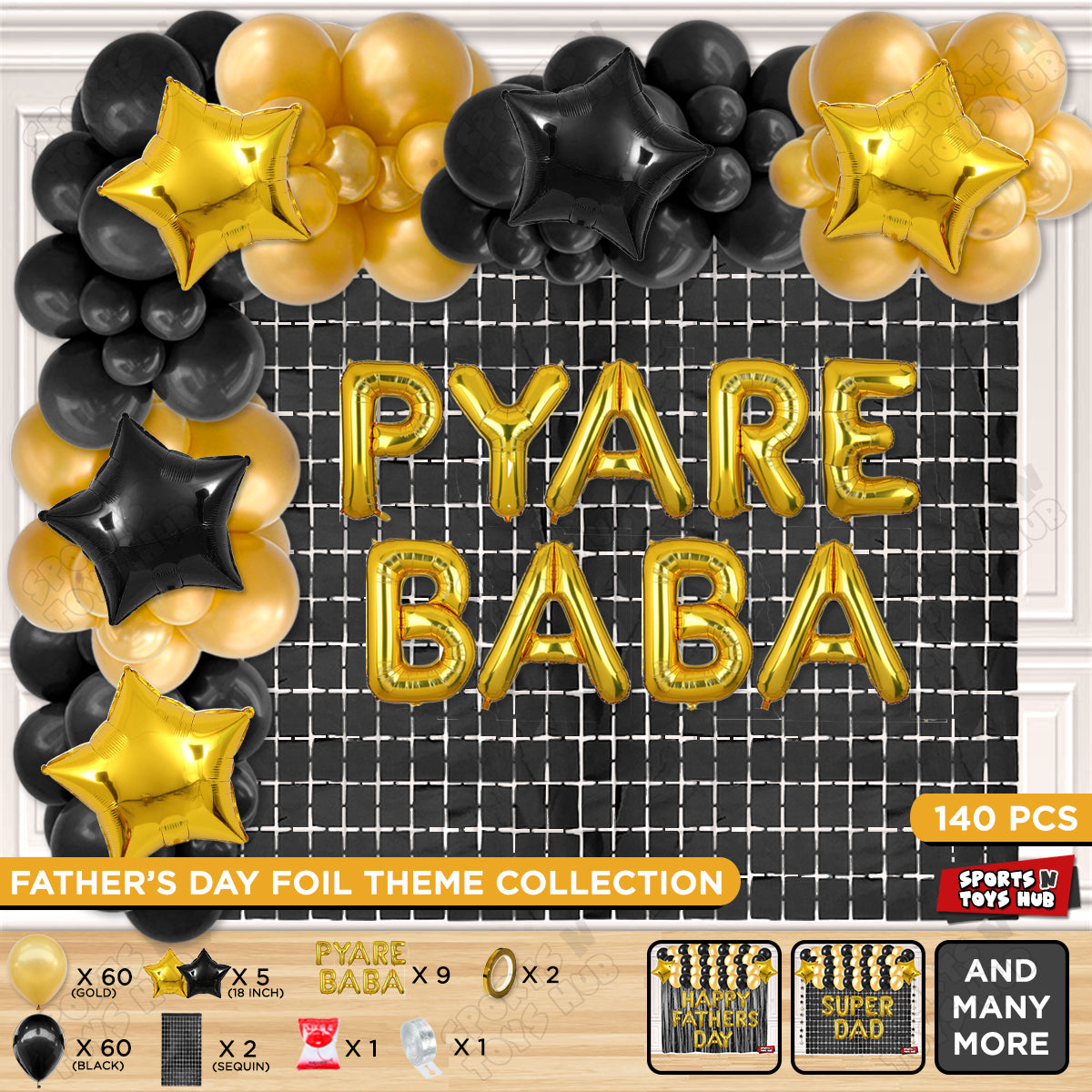 Pyare Baba Foil Letter Arch Theme Collection