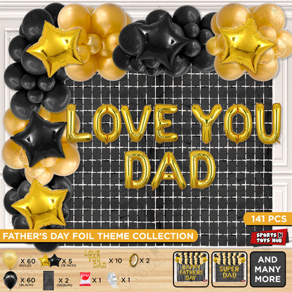 Love You Dad Foil Letter Arch Theme Collection