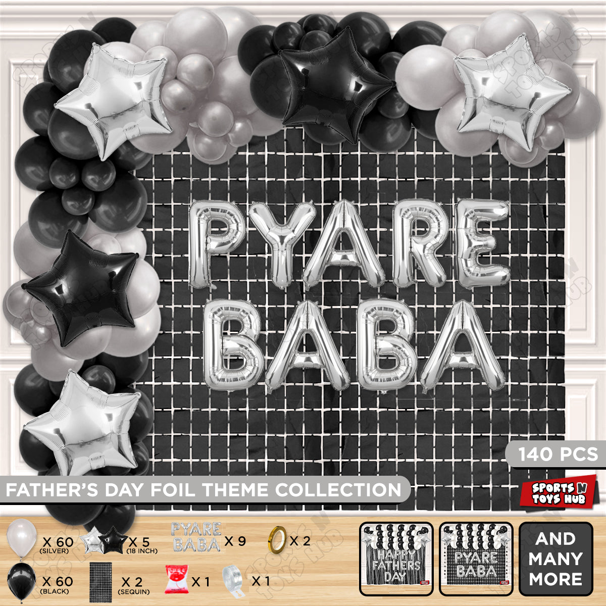 Pyare Baba Foil Letter Arch Theme Collection