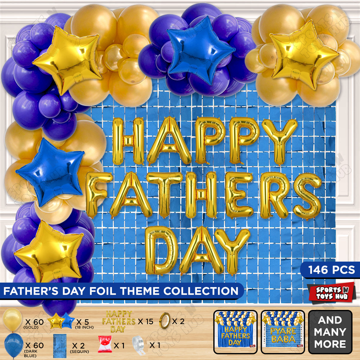 Happy Fathers Day Foil Letter Arch Theme Collection