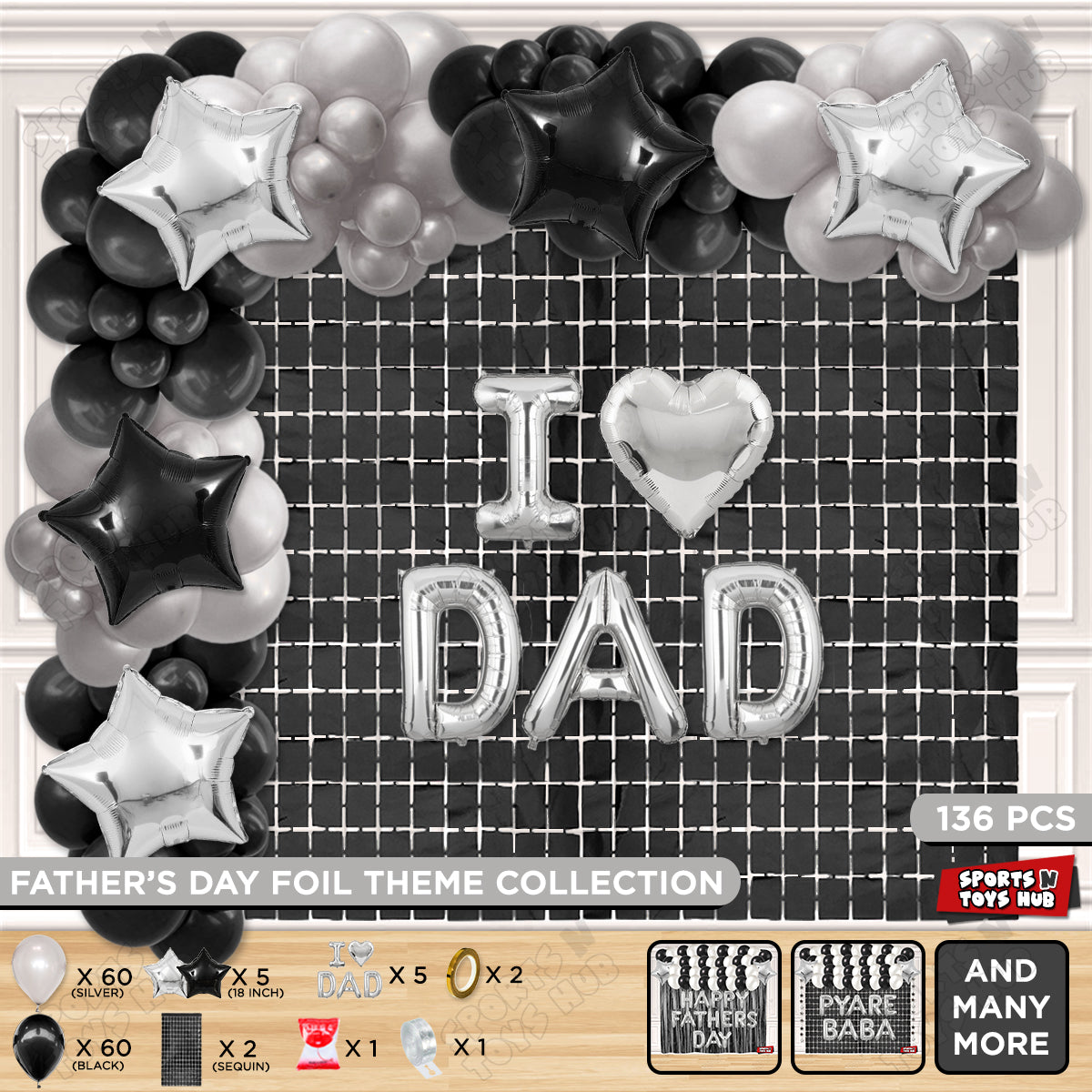 I ♡ Dad Foil Letter Arch Theme Collection