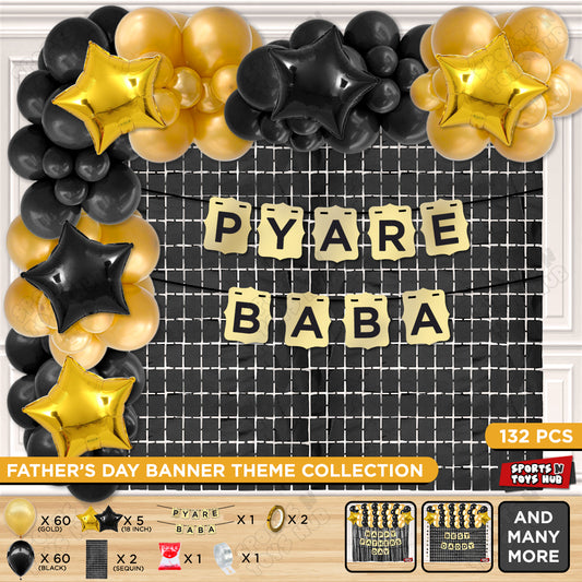 Pyare Baba Shinny Gold Card Banner Theme Collection