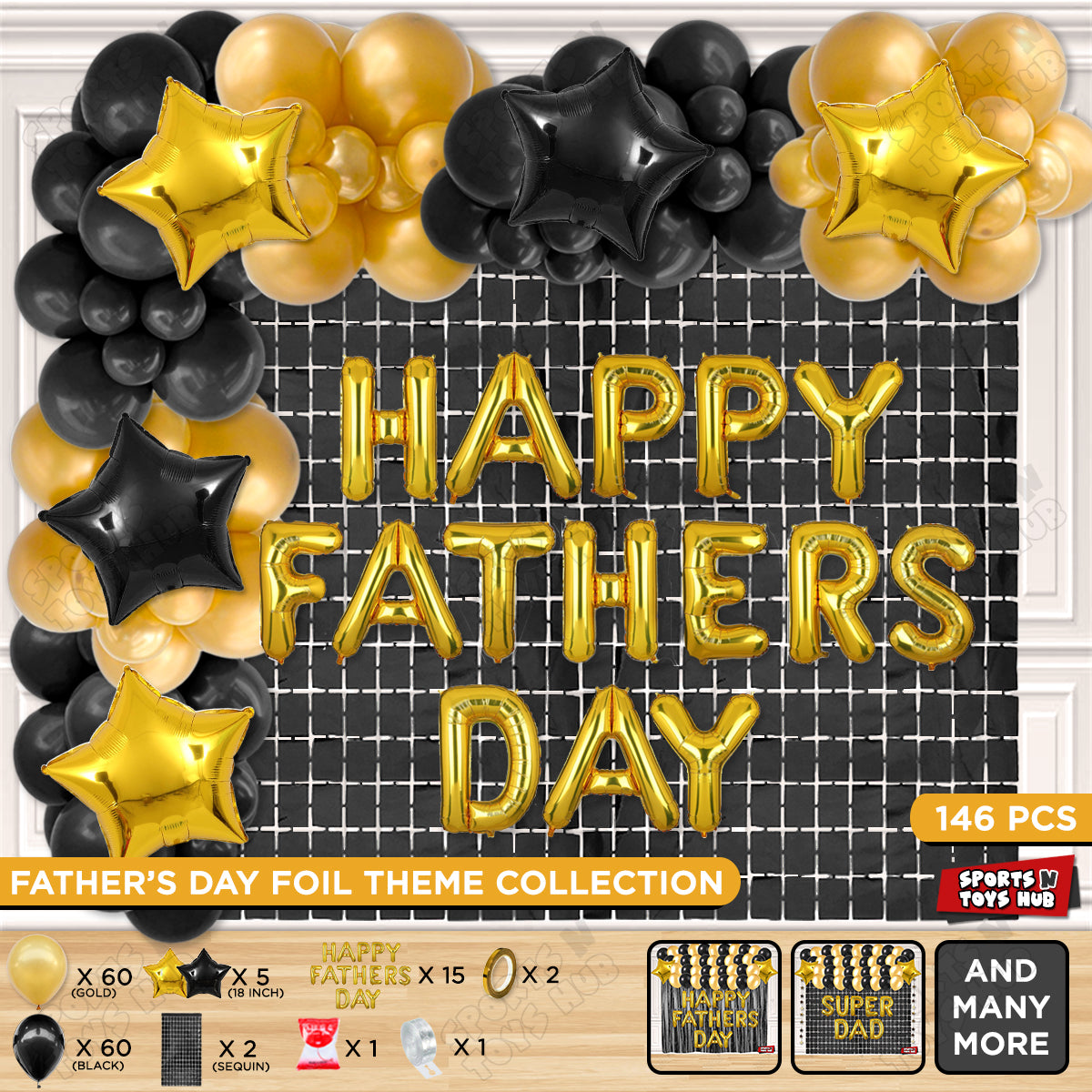 Happy Fathers Day Foil Letter Arch Theme Collection