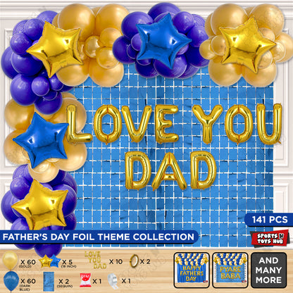 Love You Dad Foil Letter Arch Theme Collection