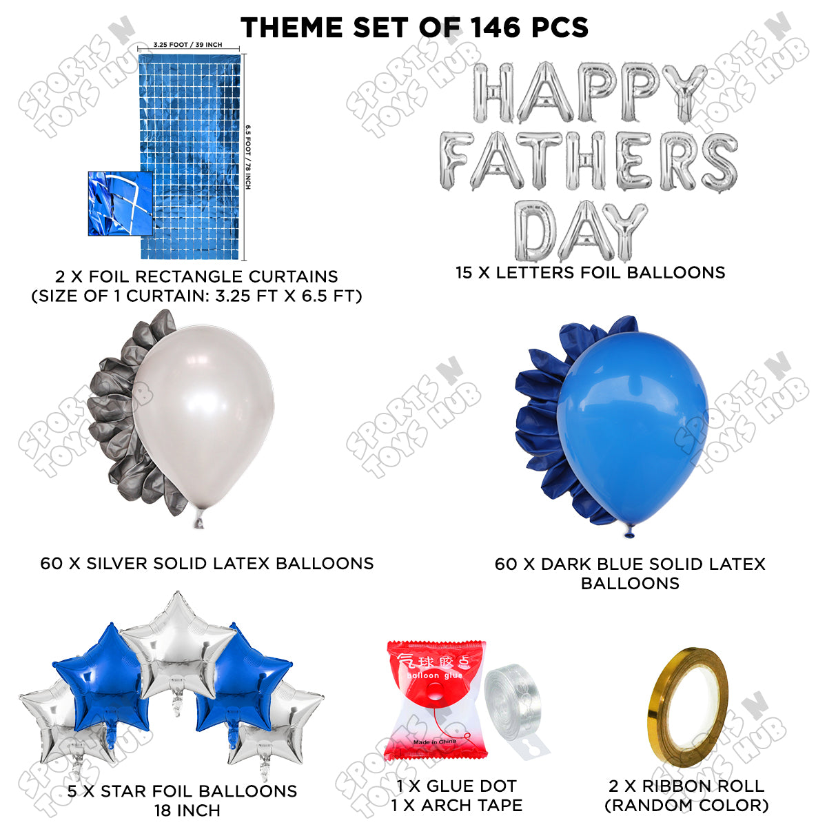 Happy Fathers Day Foil Letter Arch Theme Collection