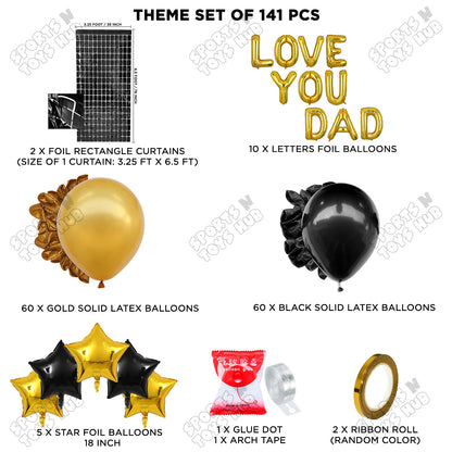 Love You Dad Foil Letter Arch Theme Collection