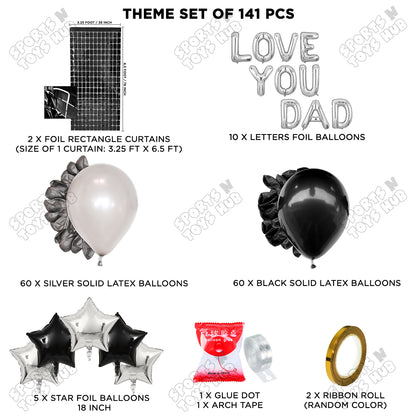 Love You Dad Foil Letter Arch Theme Collection