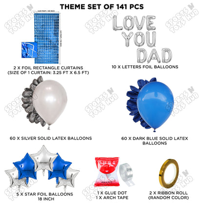 Love You Dad Foil Letter Arch Theme Collection