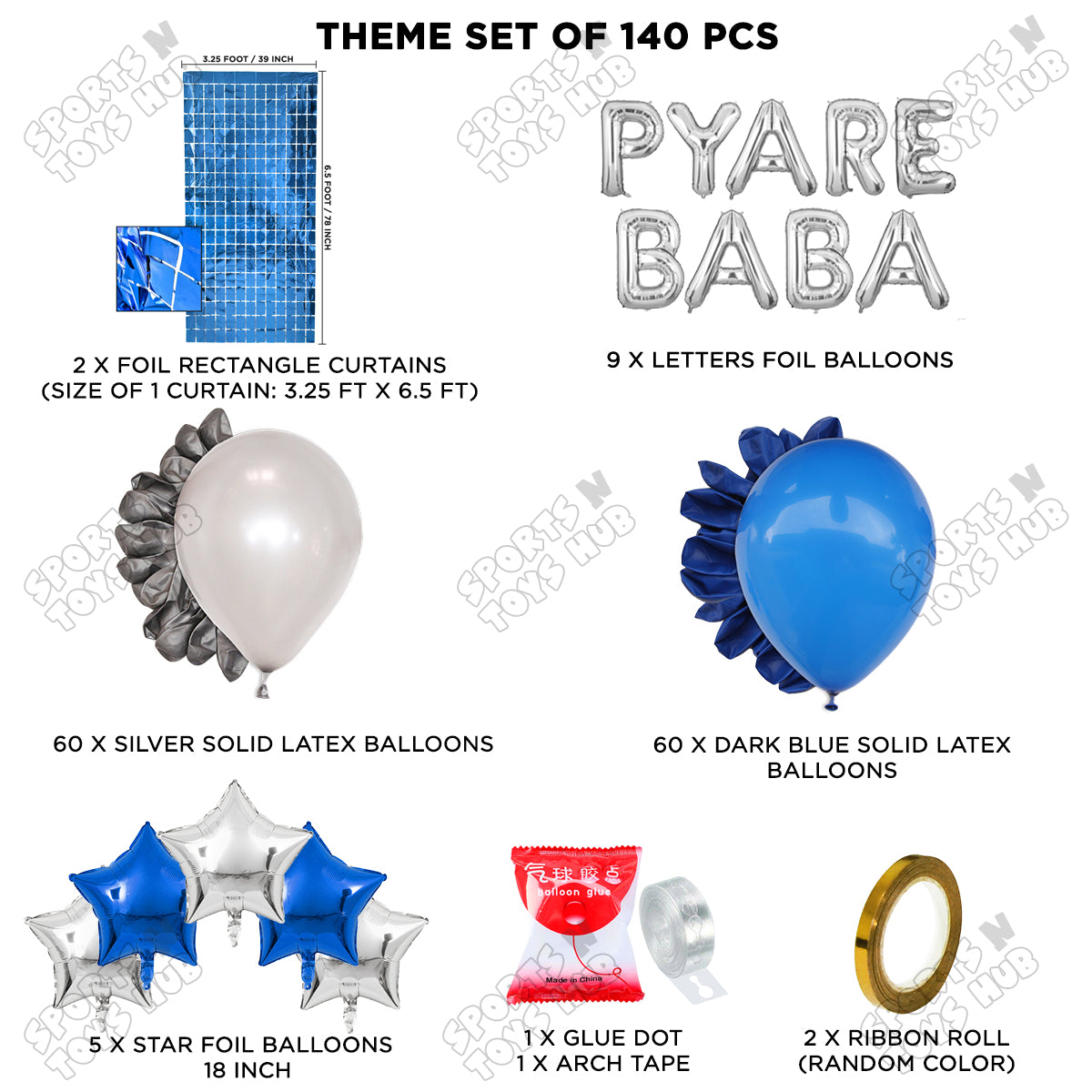 Pyare Baba Foil Letter Arch Theme Collection