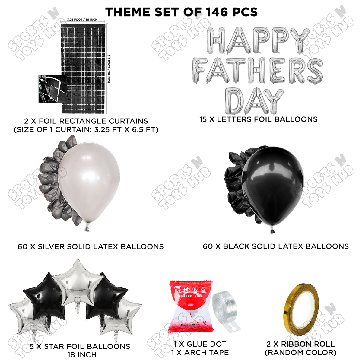Happy Fathers Day Foil Letter Arch Theme Collection