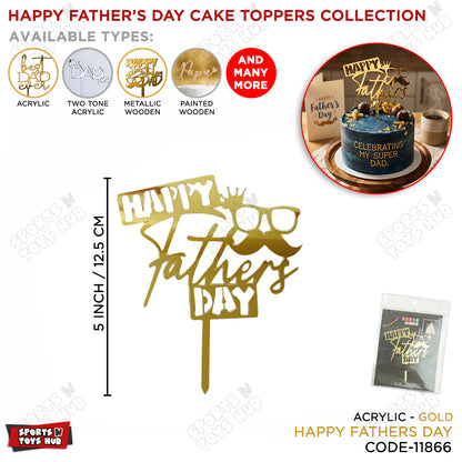 Happy Fathers Day Acrylic Cake Topper