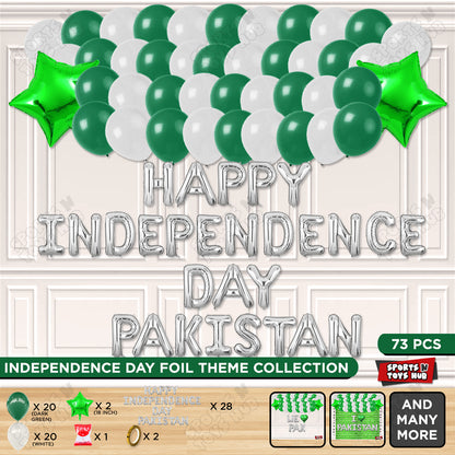Happy Independence Day Pakistan Foil Letters Theme Collection