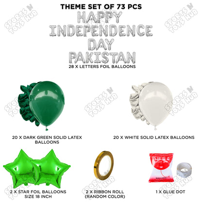 Happy Independence Day Pakistan Foil Letters Theme Collection